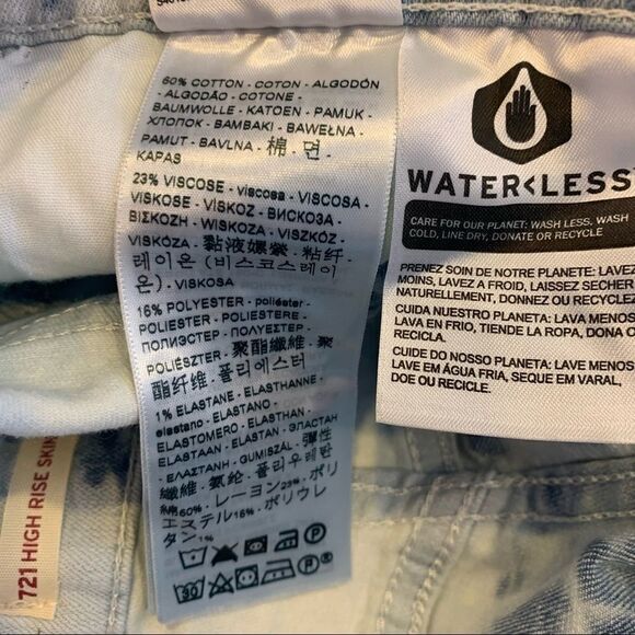 Levi’s Acid Wash High Rise Skinny Ankle Jeans - Picture 11 of 12